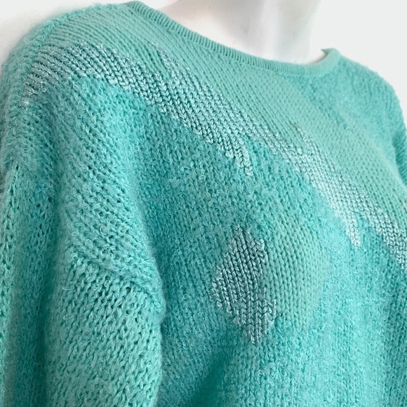 ANDREW ST JOHN Vintage V-Back Chunky Sweater sz M - Picture 3 of 16